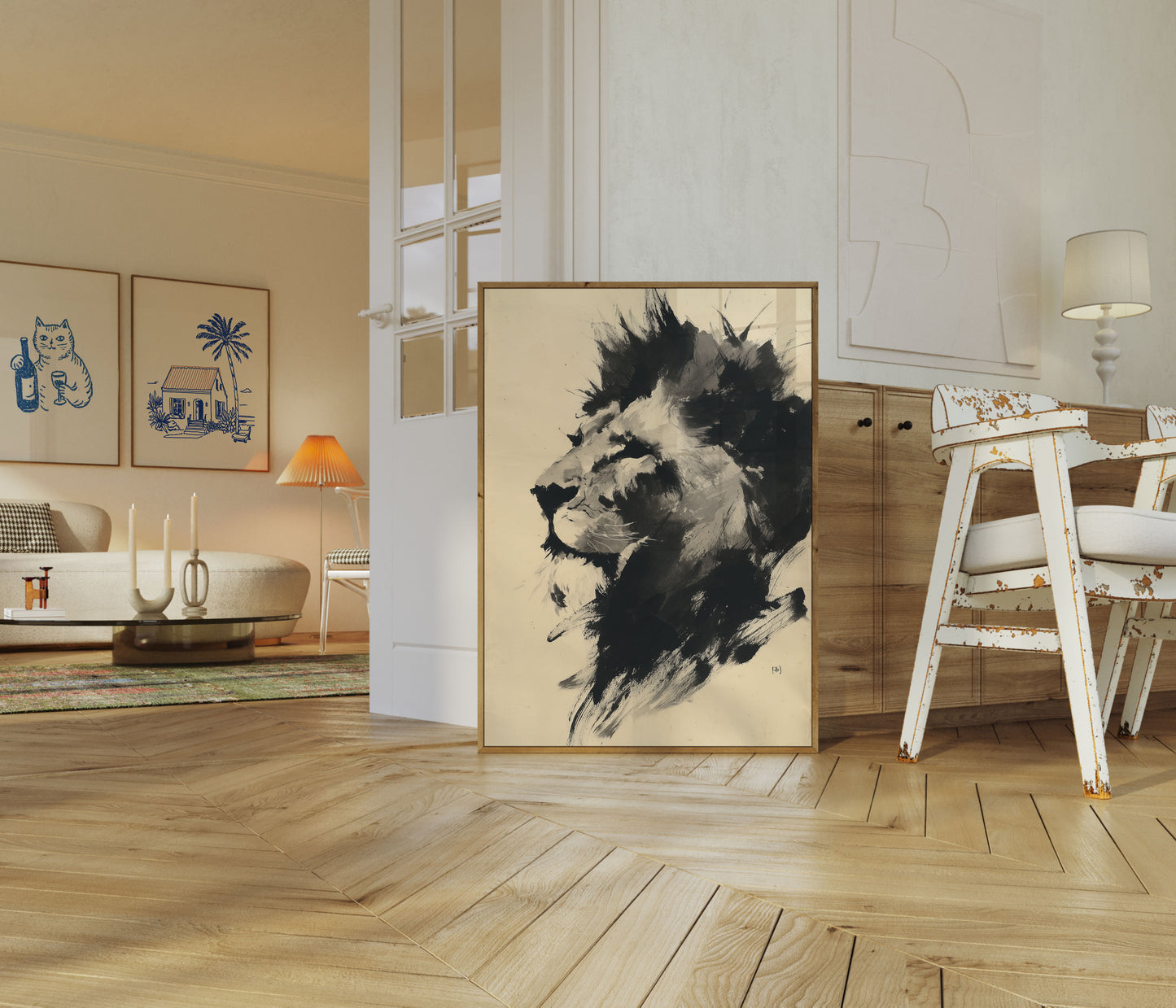 Majestic Lion Portrait Poster