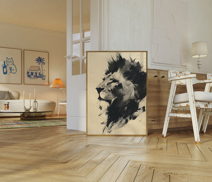 Majestic Lion Portrait Poster