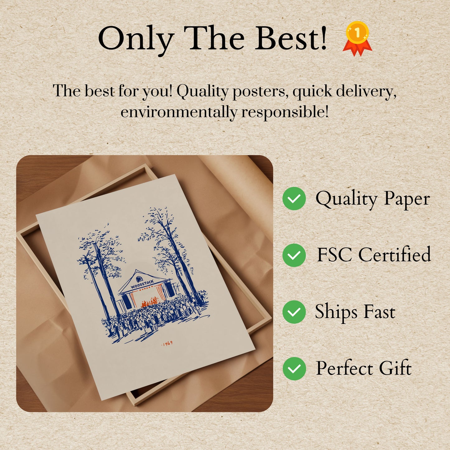 Woodstock 1969 Music Festival Poster