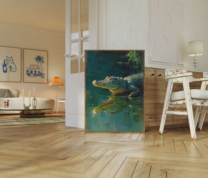 Póster del caimán de Emerald Waters