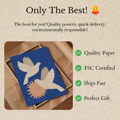 Peace Doves in Flight Poster