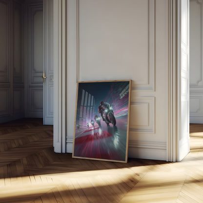 High-Speed Motorcycle Racing Poster