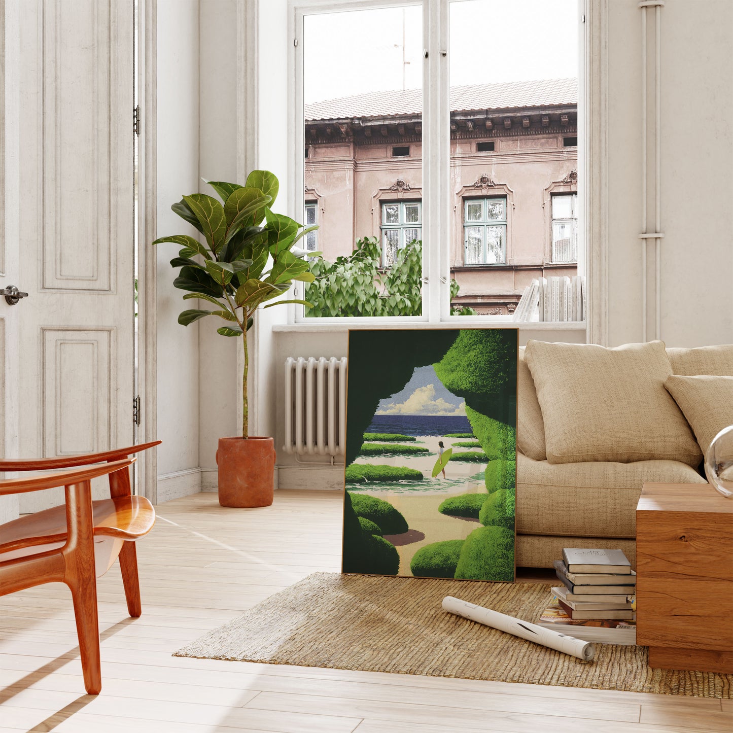 Surfování zeleným rájem Plakát