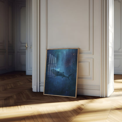 Celestial Whale Shark Poster