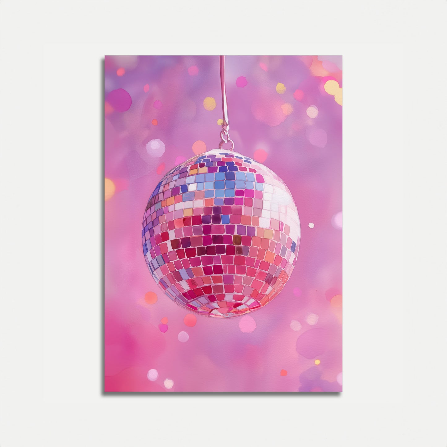 Cartel de Noche de Baile Disco con Brillo