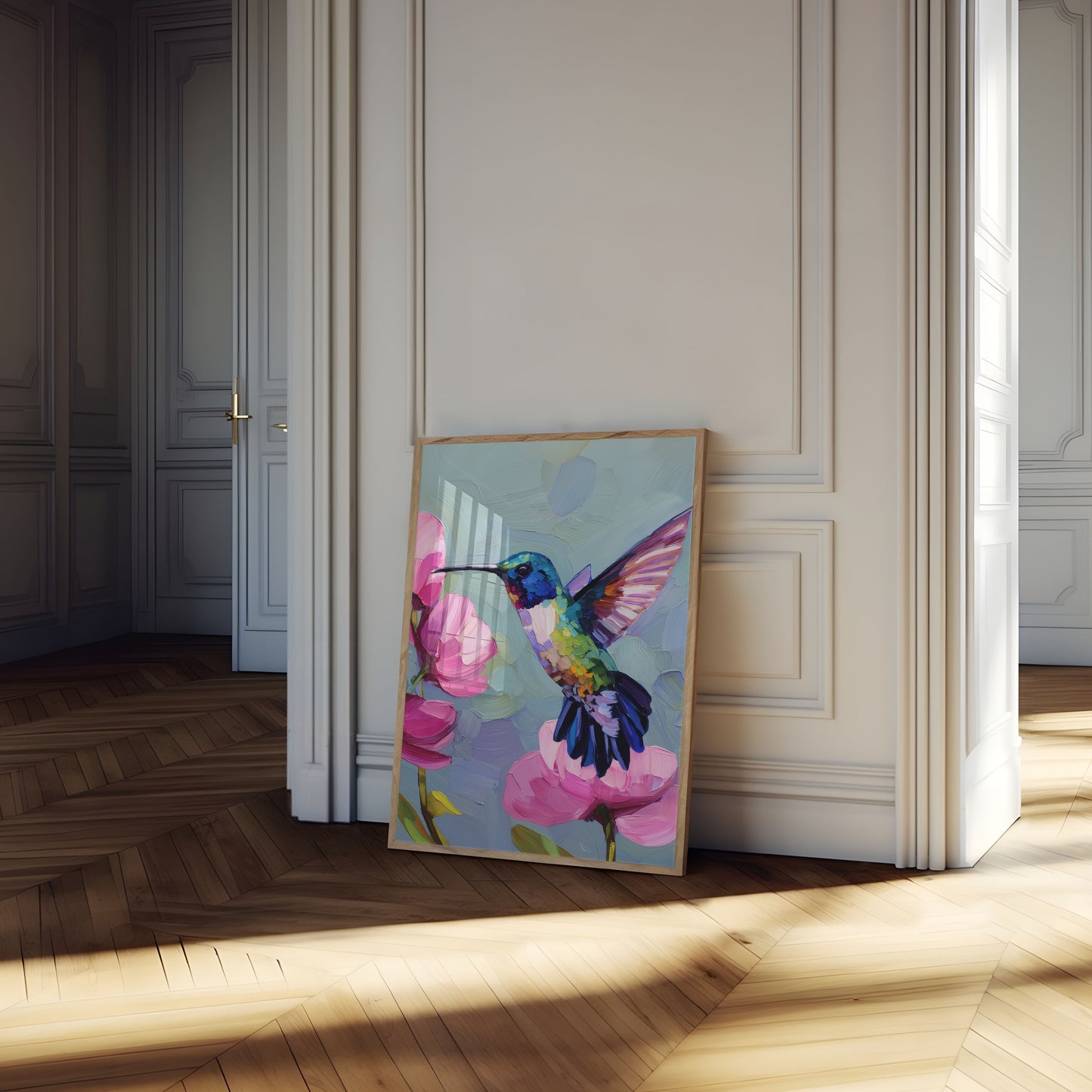Colorful Hummingbird Dance Poster