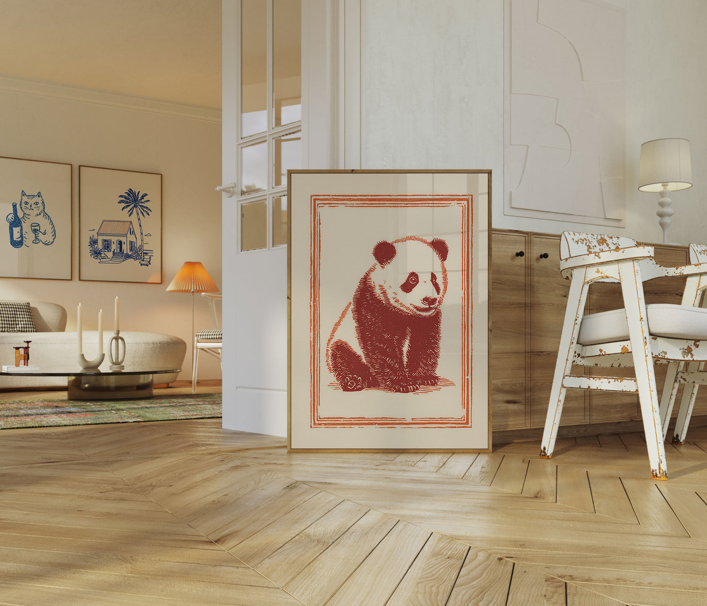 Cute Sitting Panda Poster
