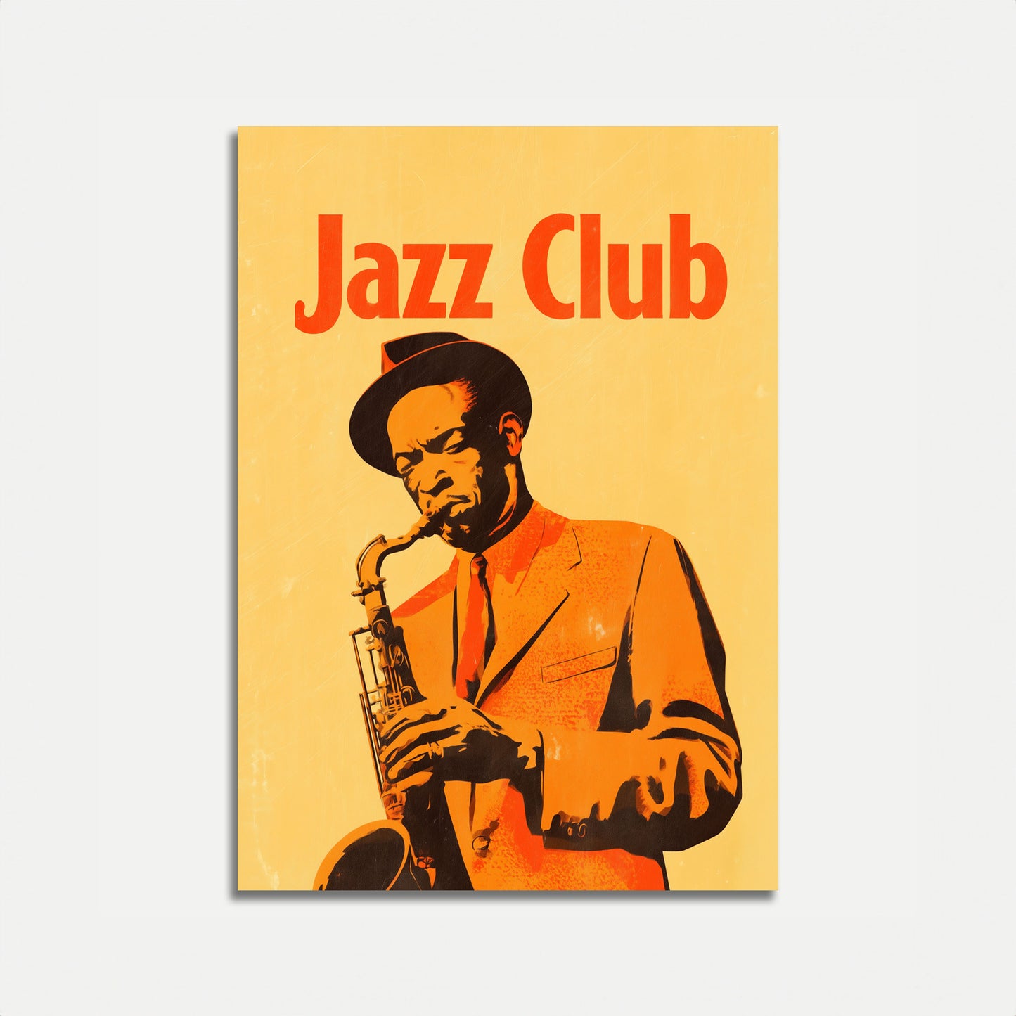 Vintage Jazz Club Saxophonist Poster