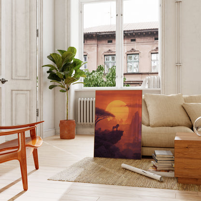 Poster della Scogliera al Tramonto del Re Leone