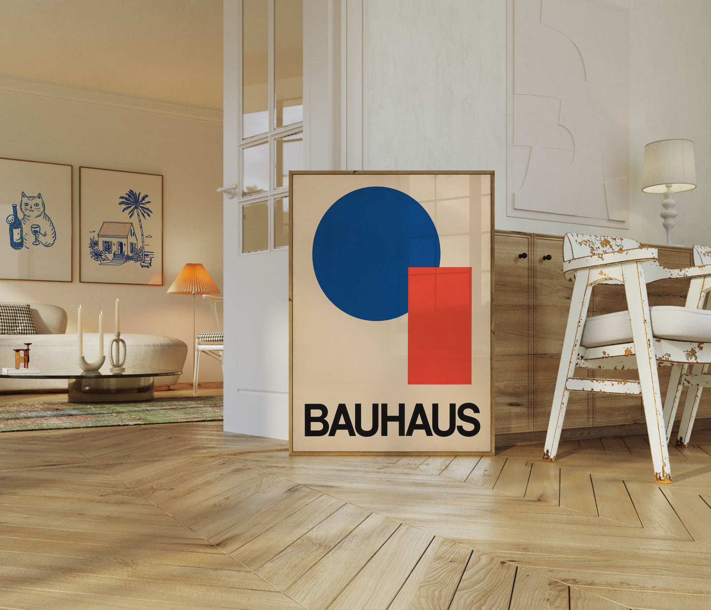 Bauhaus Geometric Shapes Poster