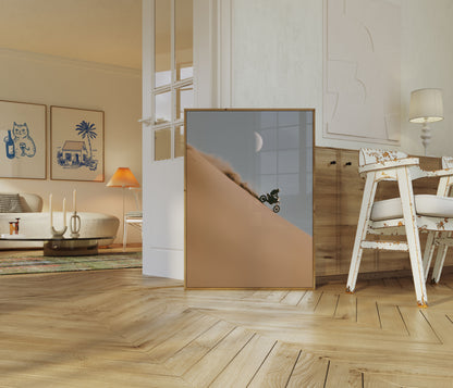 Cartaz do Motociclista de Mountain Bike do Deserto