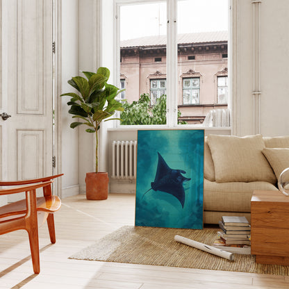 Graciøs Manta Ray Ocean Plakat
