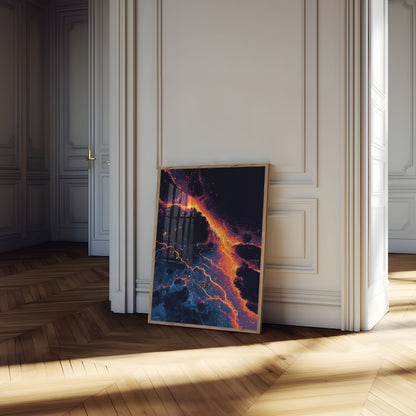 Flusso di Lava Vulcanico - Poster Astratto