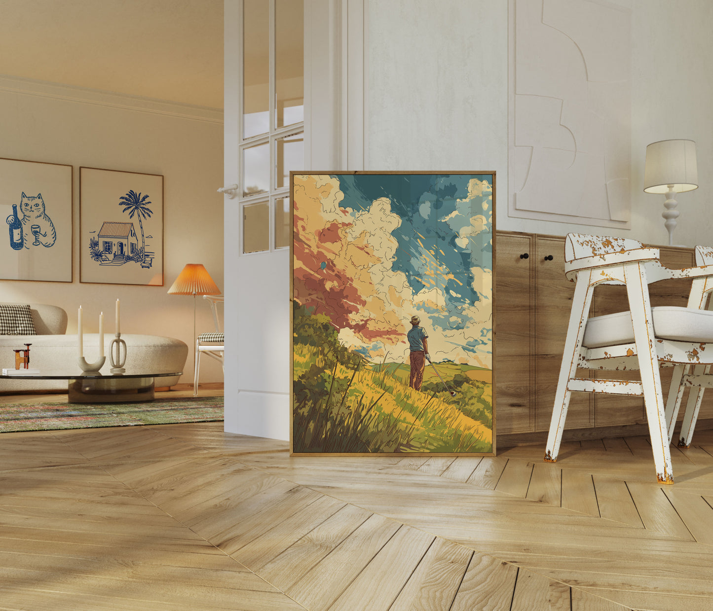 Sunset Golf Course Landscape Poster