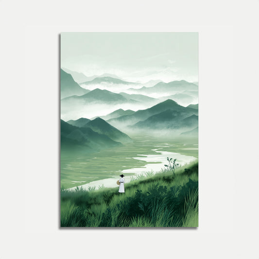 Misty Mountain Valley Poster