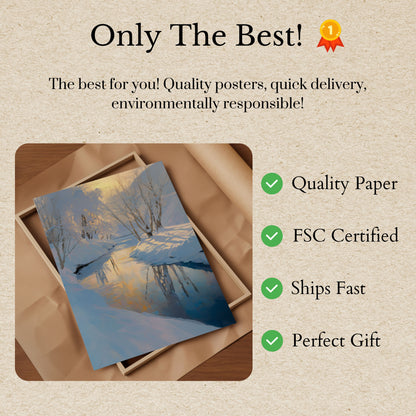 Winterstroom Reflectie Poster