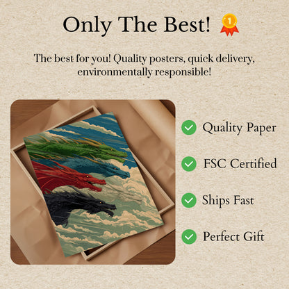 Póster de fantasía de Dragon Flight