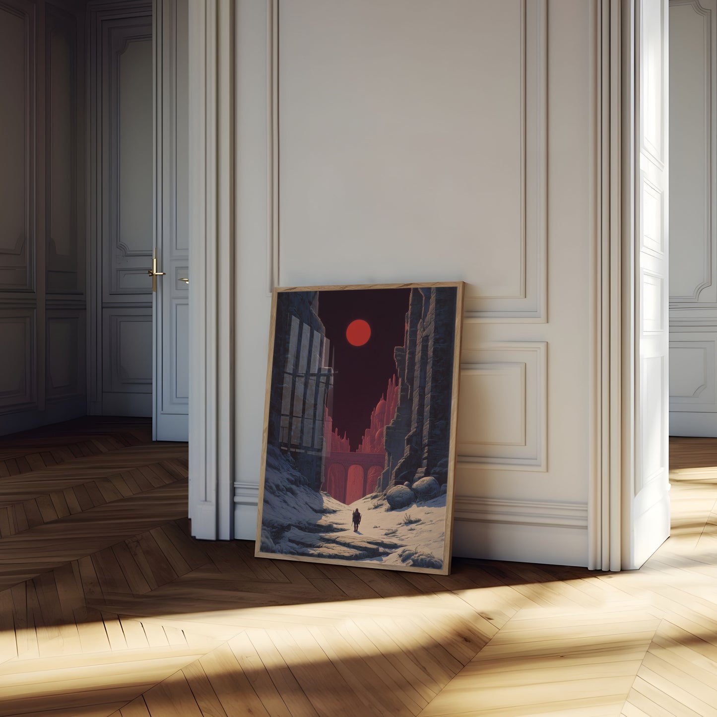 Póster de Ruinas del Desierto del Sol Rojo