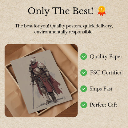 Medieval Knight Warrior Poster