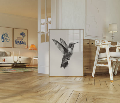 Poster di Volo di Colibrì Elegante