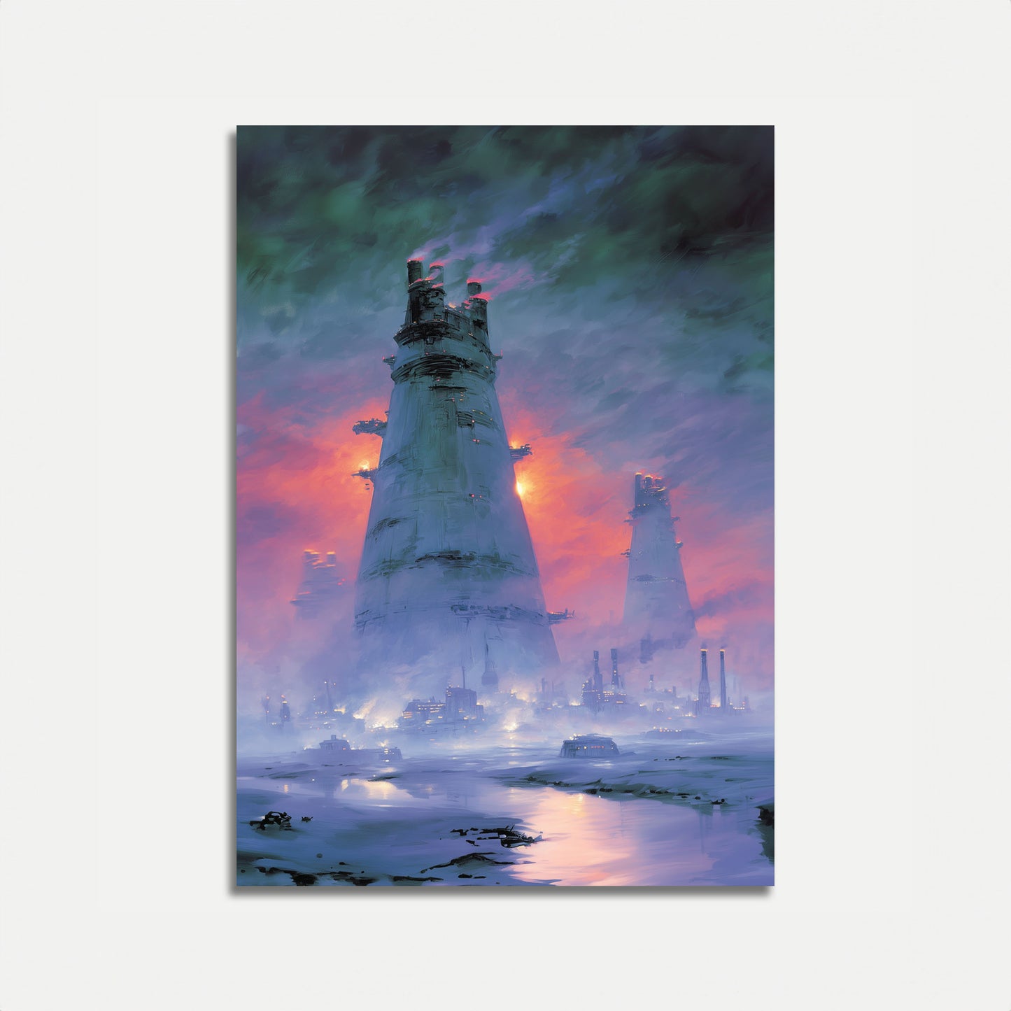 Futuristic Dystopian Towers Poster