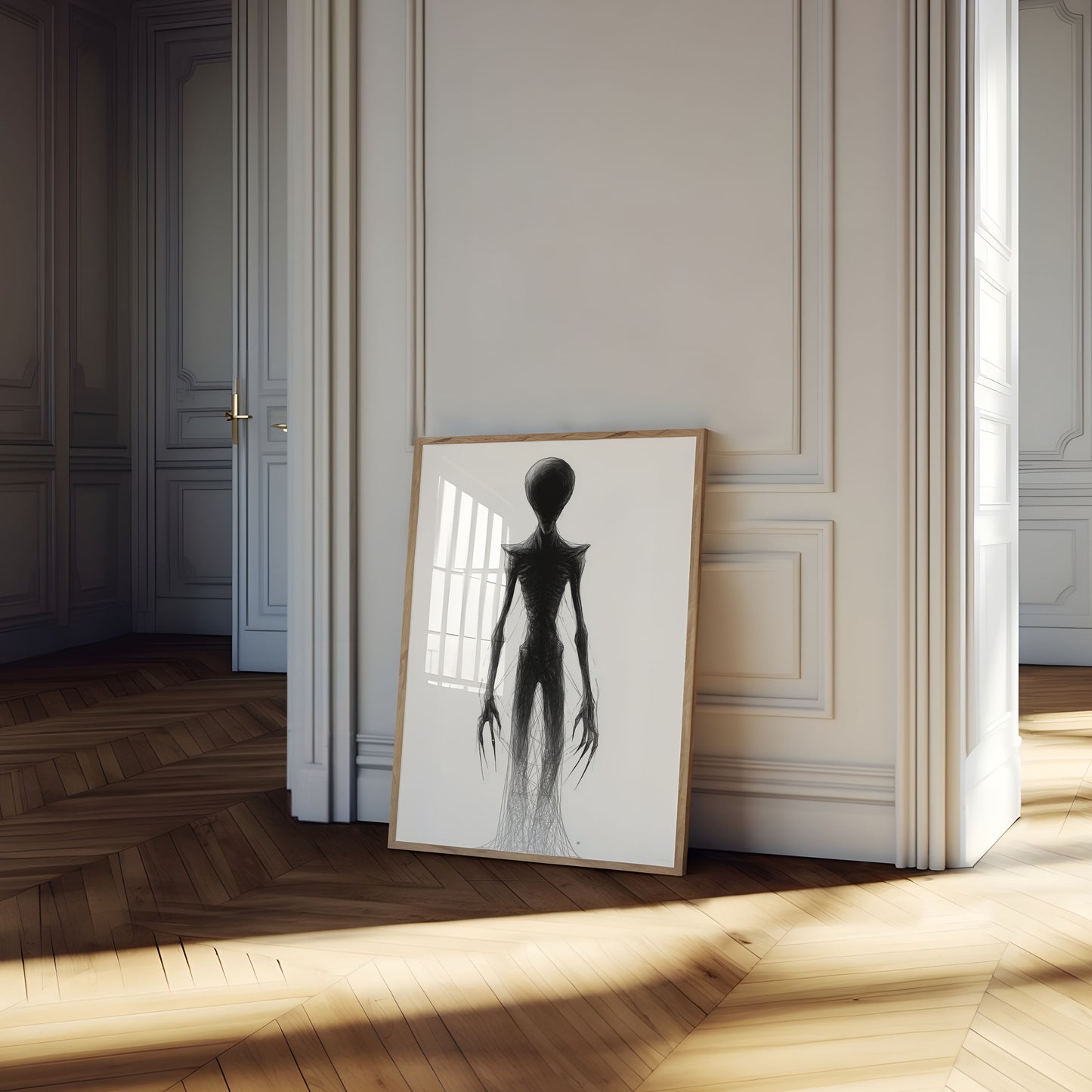 Ethereal Alien Silhouette Poster