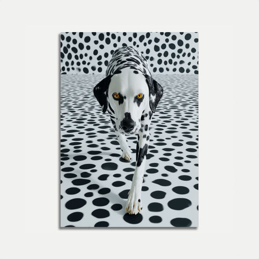 Dotted Dalmatian Optical Illusion Poster