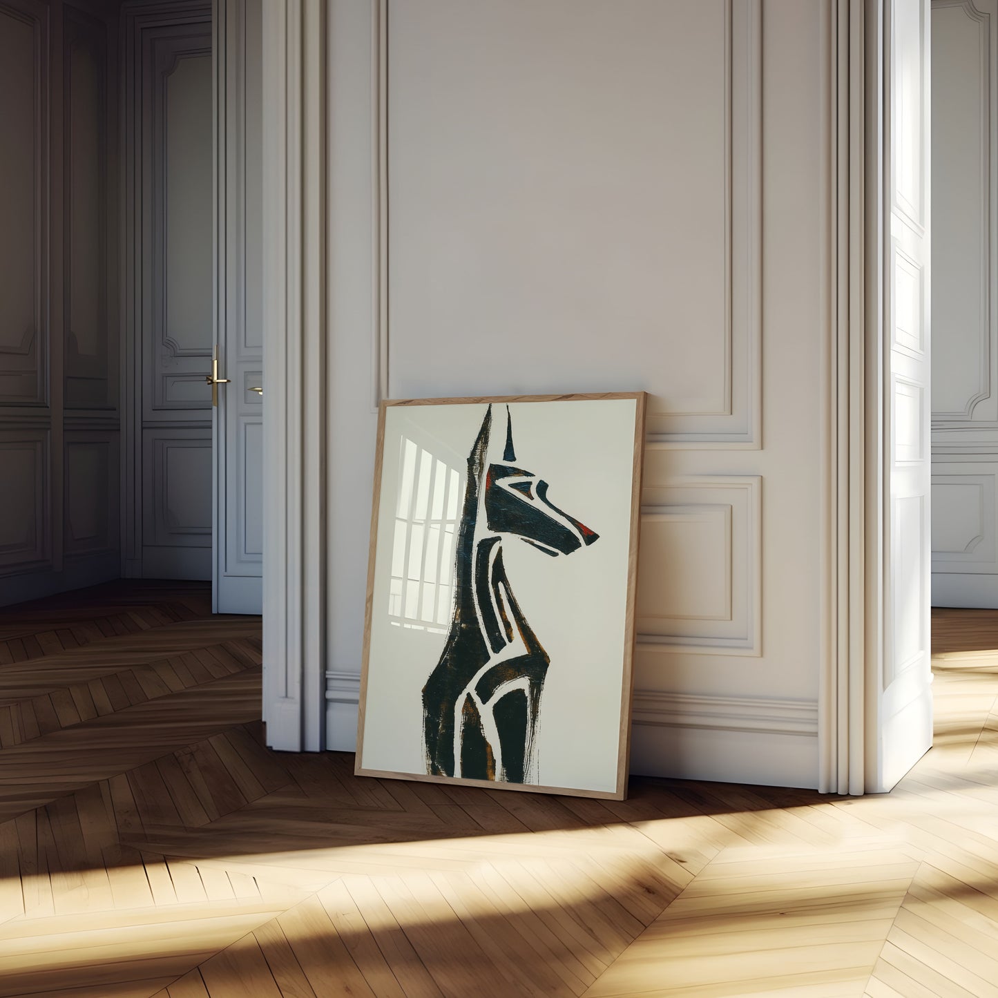 Abstract Geometric Dog Poster