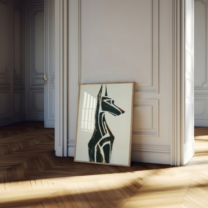 Abstract Geometric Dog Poster