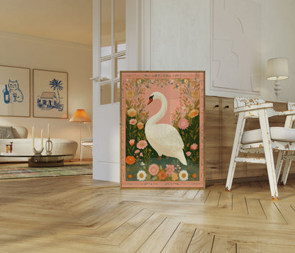 Manifesto di Cigno Elegante Botanico