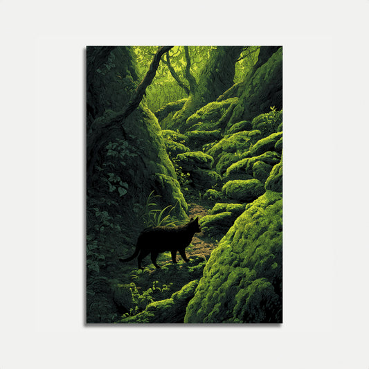 Plakát Lesní kočka v mechu