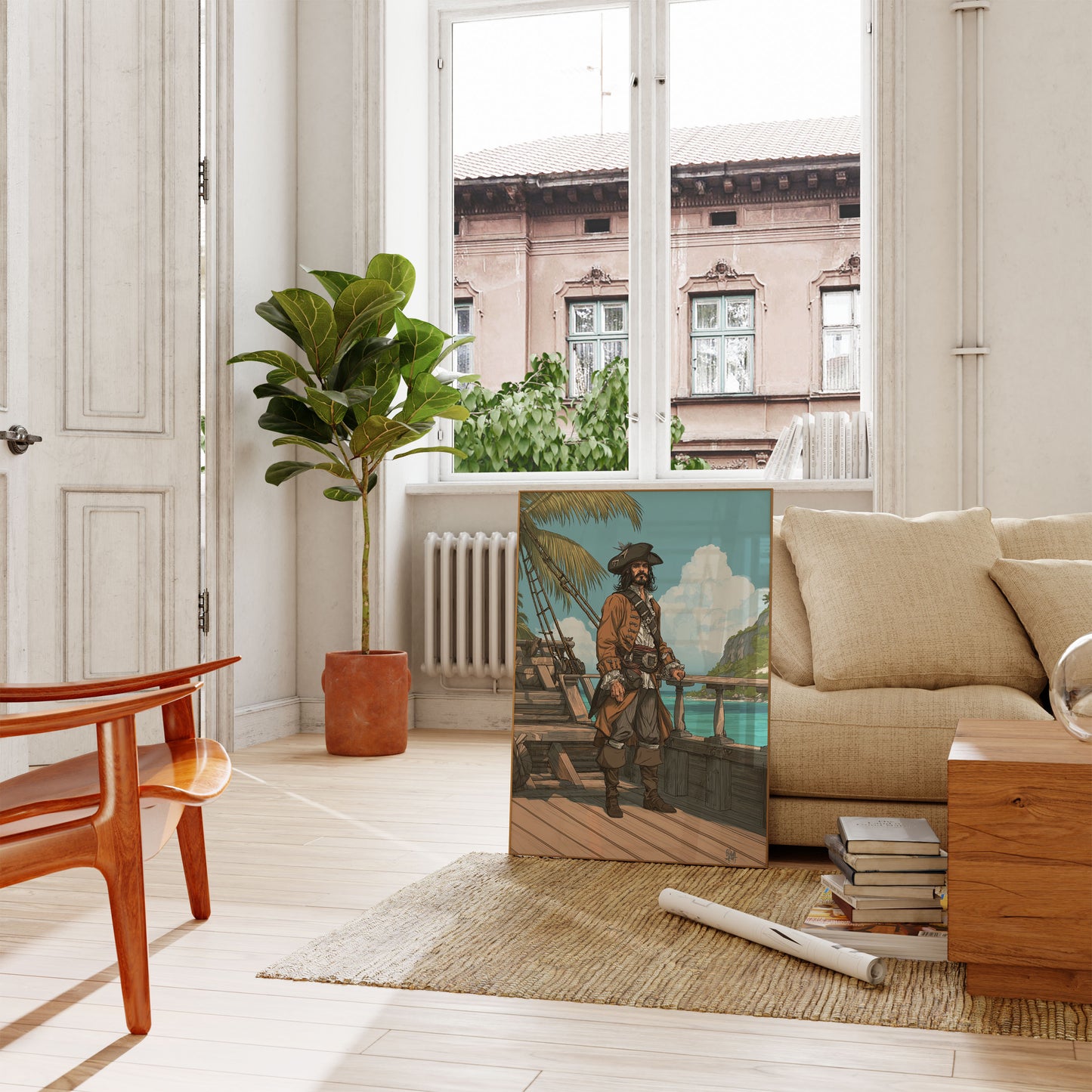 Seasoned Pirate Captain Poster