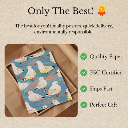 Pôster Gaivotas à Beira do Mar