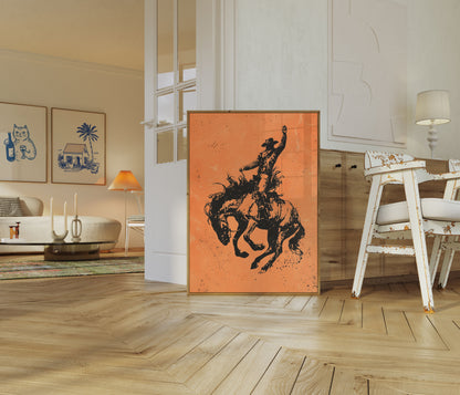 Bucking Bronco Rodeo Plakat