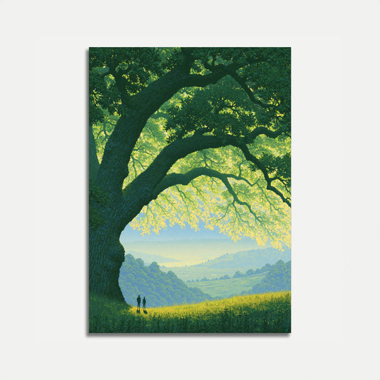 Ancient Tree Valley Vista Poster