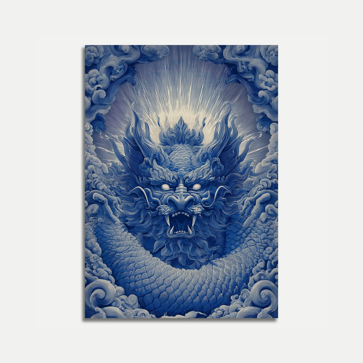 Azure Dragon of Celestial Storms Poster