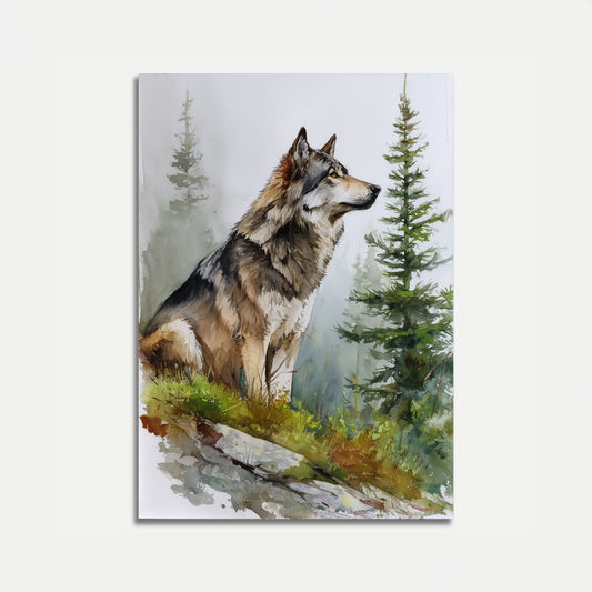 Majestic Wolf Forest Guardian Poster
