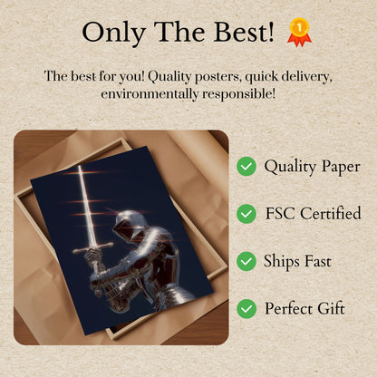 Sci-Fi Knight Warrior Poster