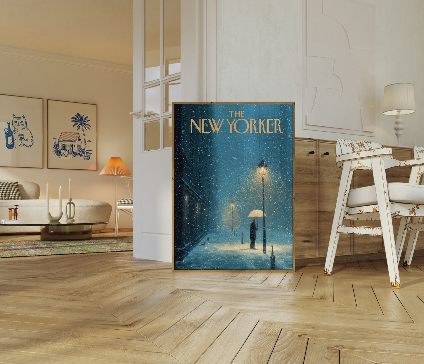 New York Winter Night Poster