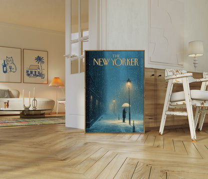 New York Winter Night Poster