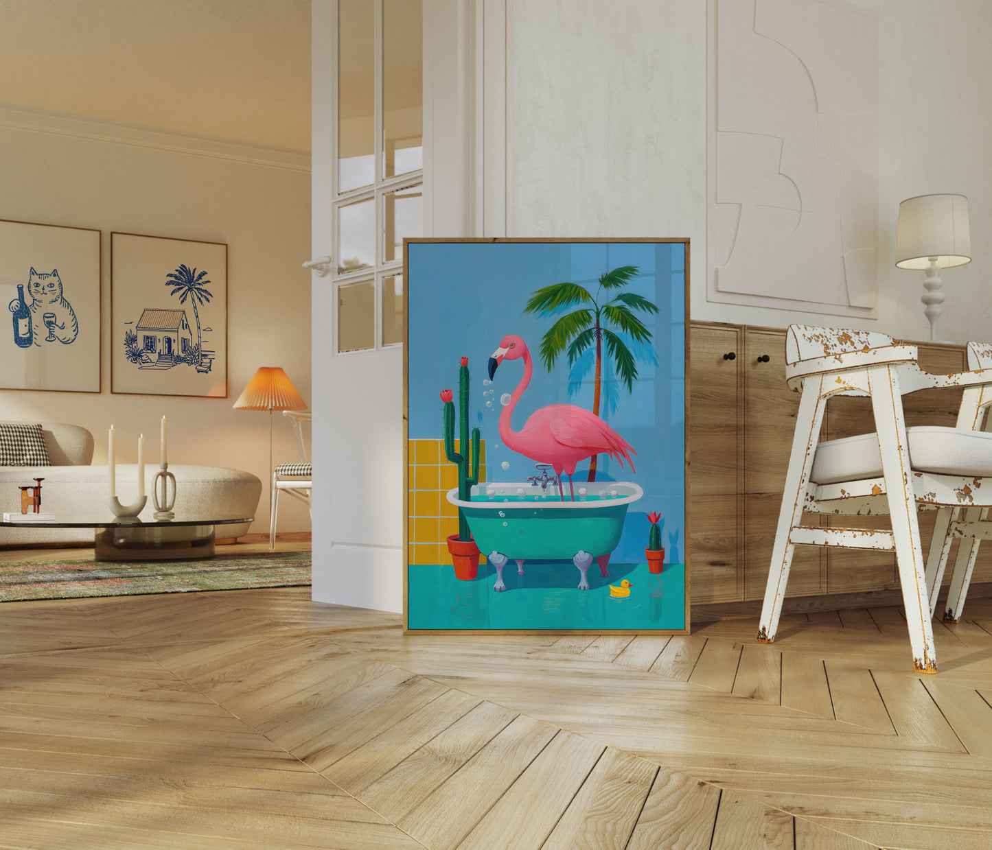 Flamingo Badtijd Poster
