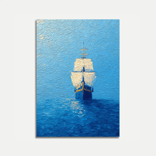 Sailing Seas of Blue Poster
