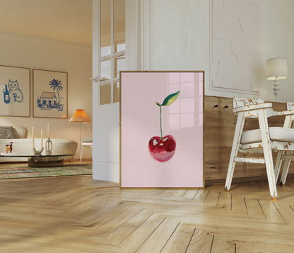 Red Cherry Delicate Poster