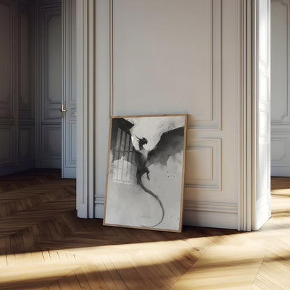 Midnight Dragon Flight Poster