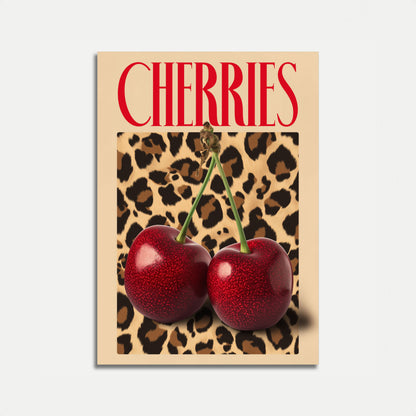Luxurious Red Cherries Poster