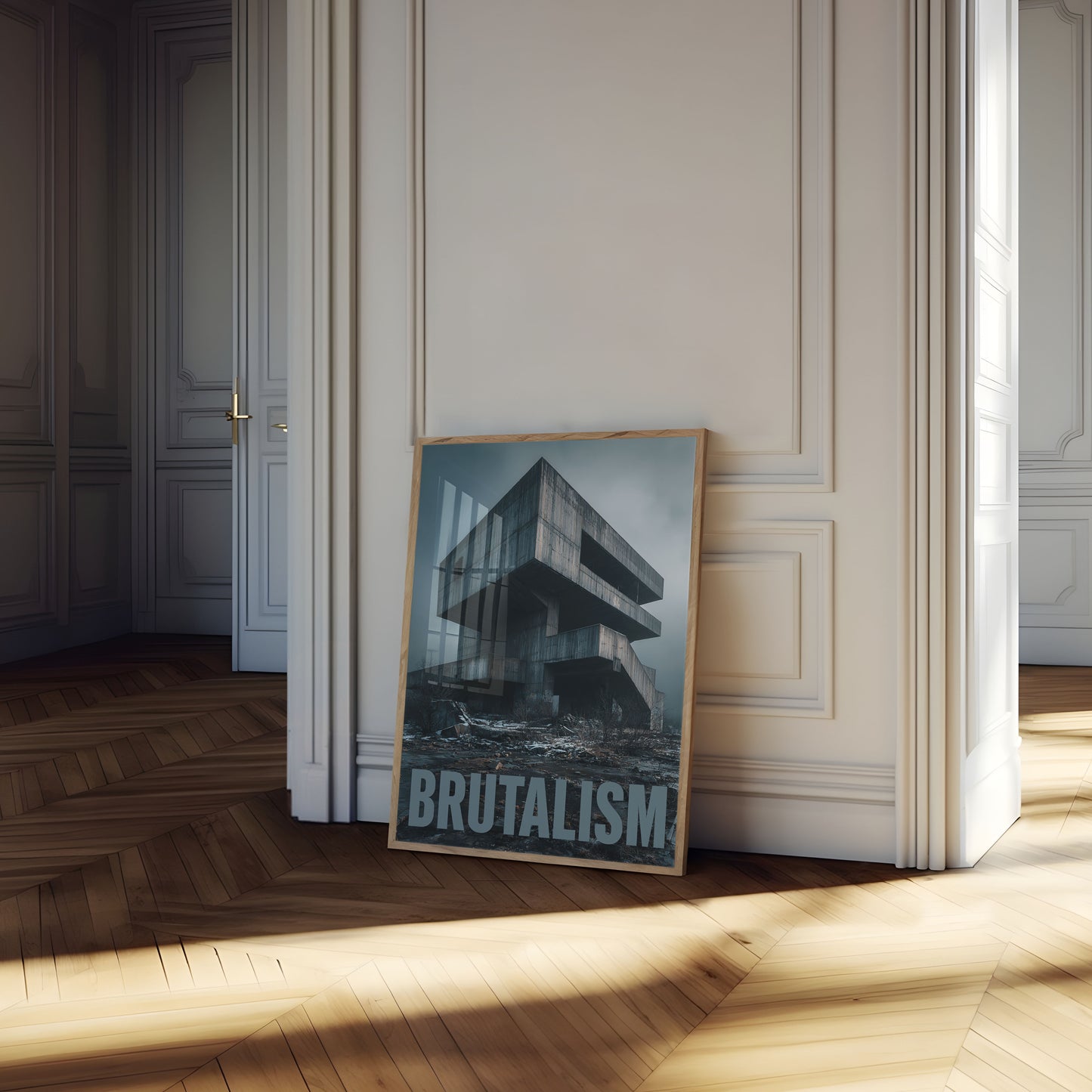 Brutalist Architecture Monument Poster