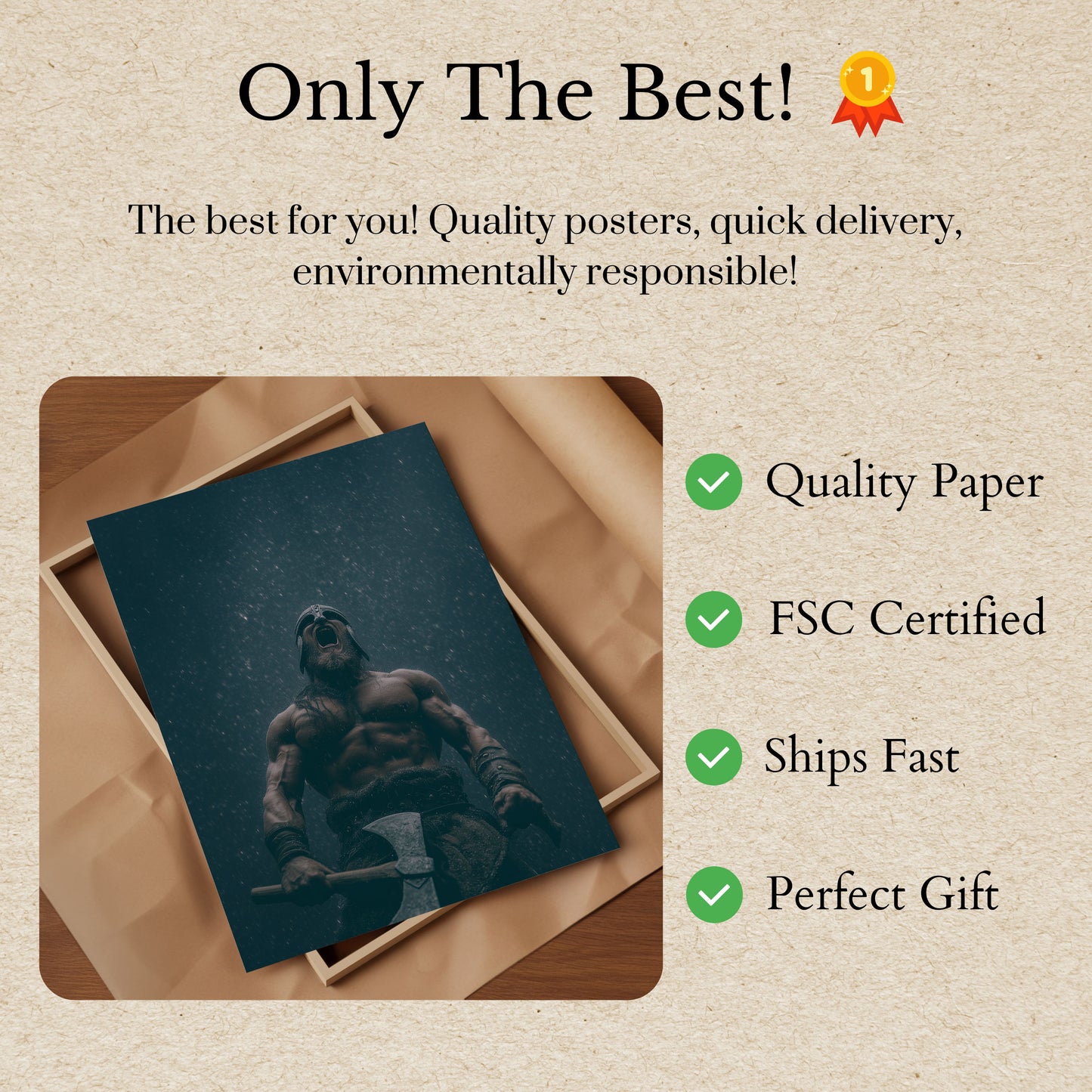 Fierce Viking Warrior Poster