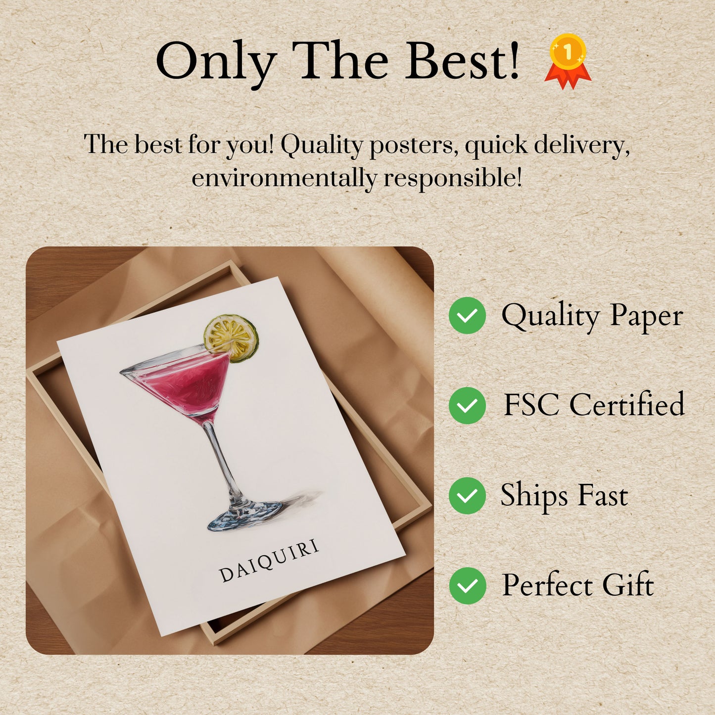 Vibrant Crimson Daiquiri Poster