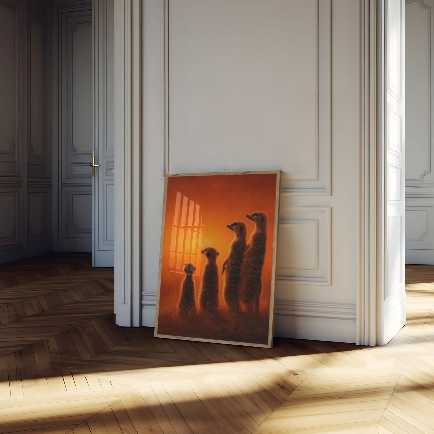 Affiche Suricates Debout dans la Savane