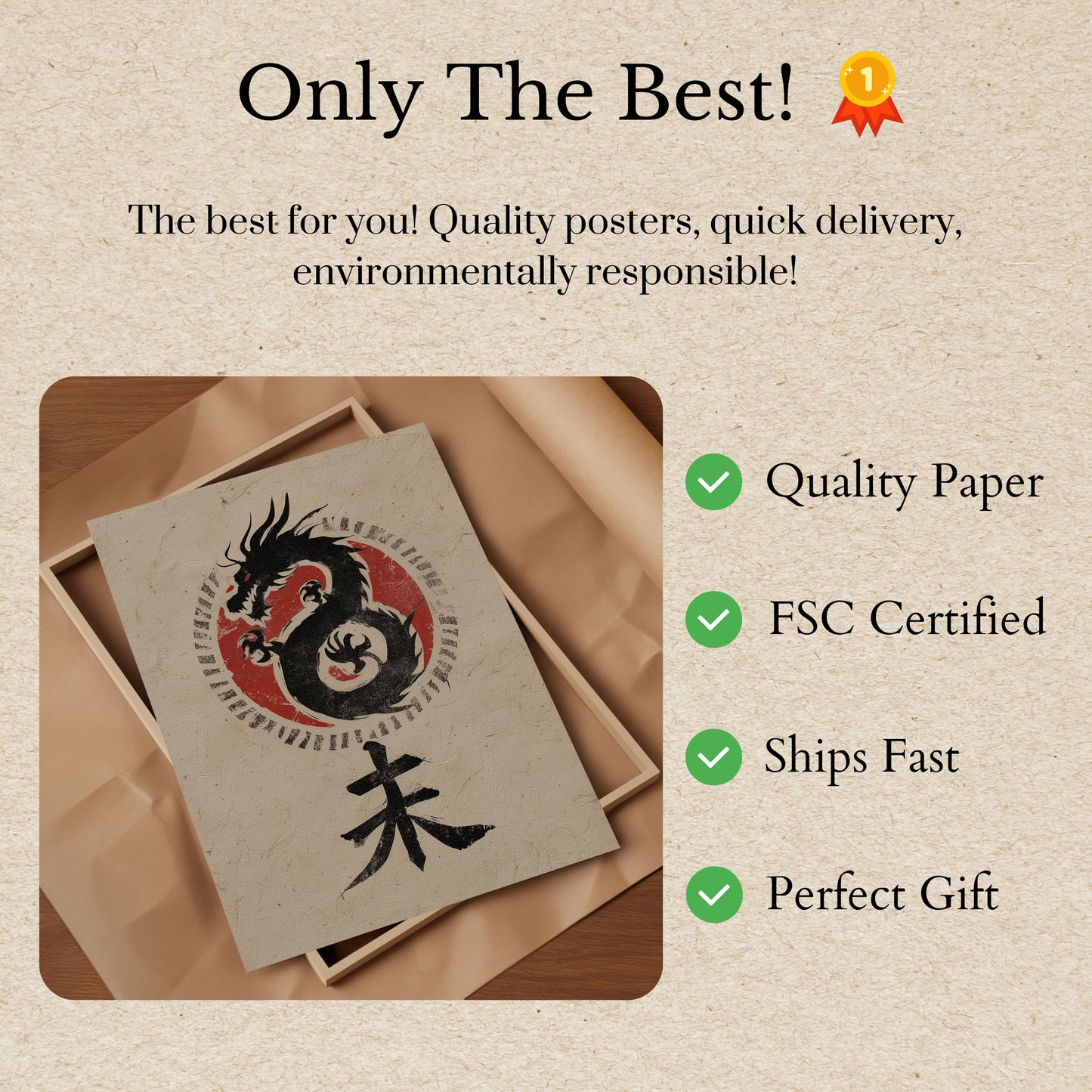 Póster del emblema del dragón oscuro